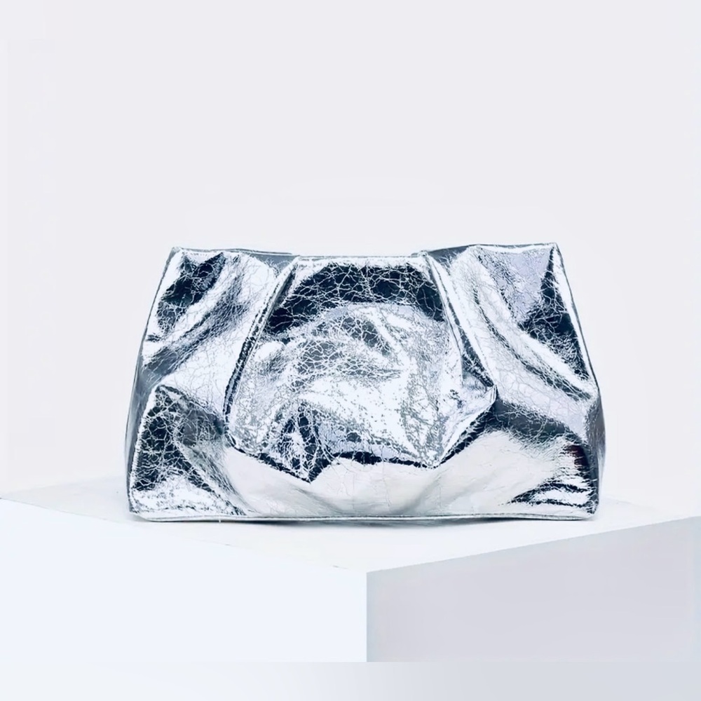 Silver Clutch Handbag